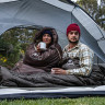 Спальный мешок NATUREHIKE U SERIES U350 двойной хлопок осень-зима молния справа вrown 6927595767221